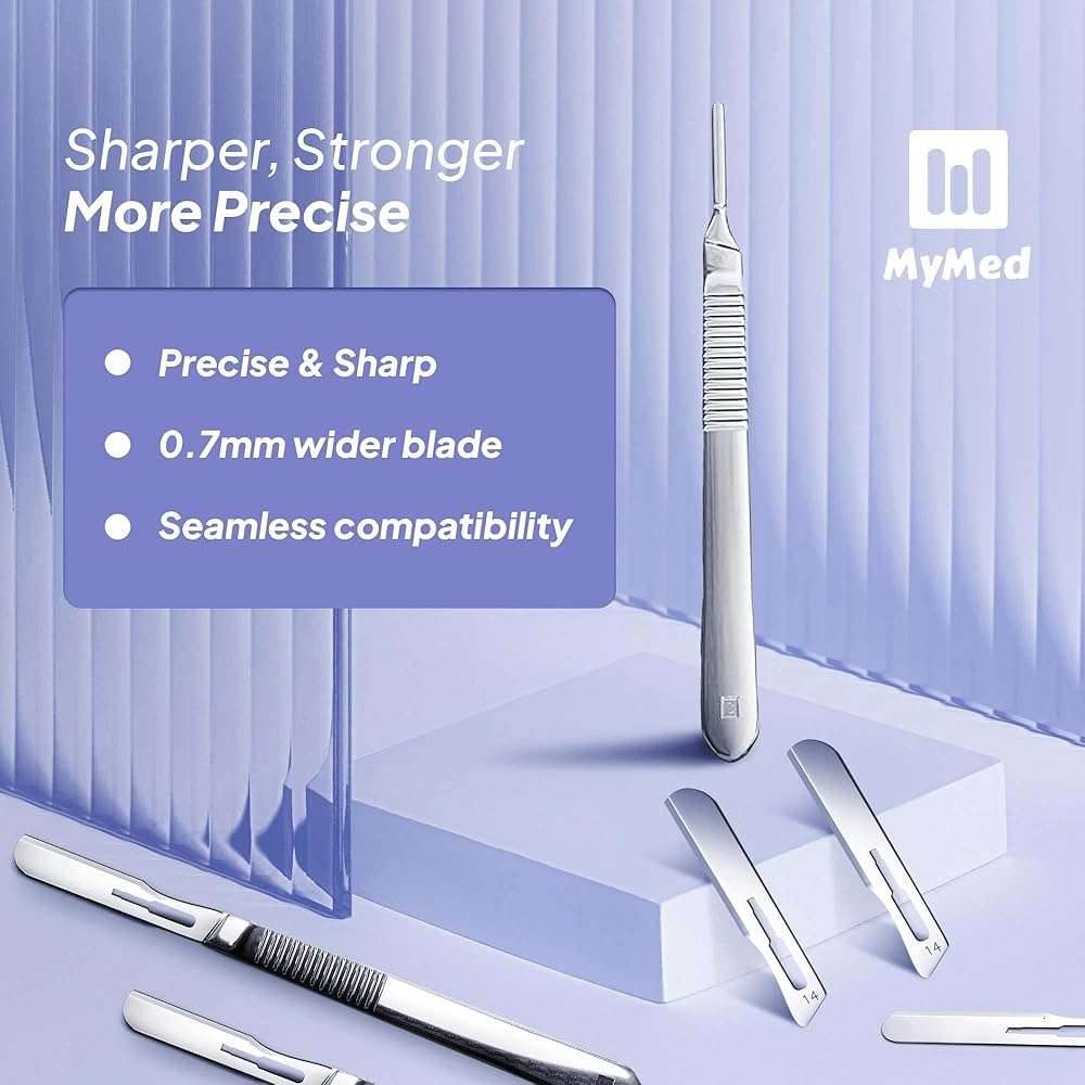 MyMed #14R Blades Dermaplaning Scalpels with Dermaplane Handle - Pack of 15 Dermaplane Razor for Women Face + Dermaplane Handle #3, Dermaplaning Tool for Face - Image 5