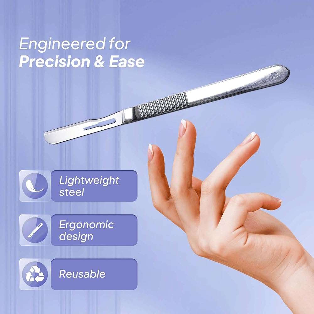 MyMed #14R Blades Dermaplaning Scalpels with Dermaplane Handle - Pack of 15 Dermaplane Razor for Women Face + Dermaplane Handle #3, Dermaplaning Tool for Face - Image 6