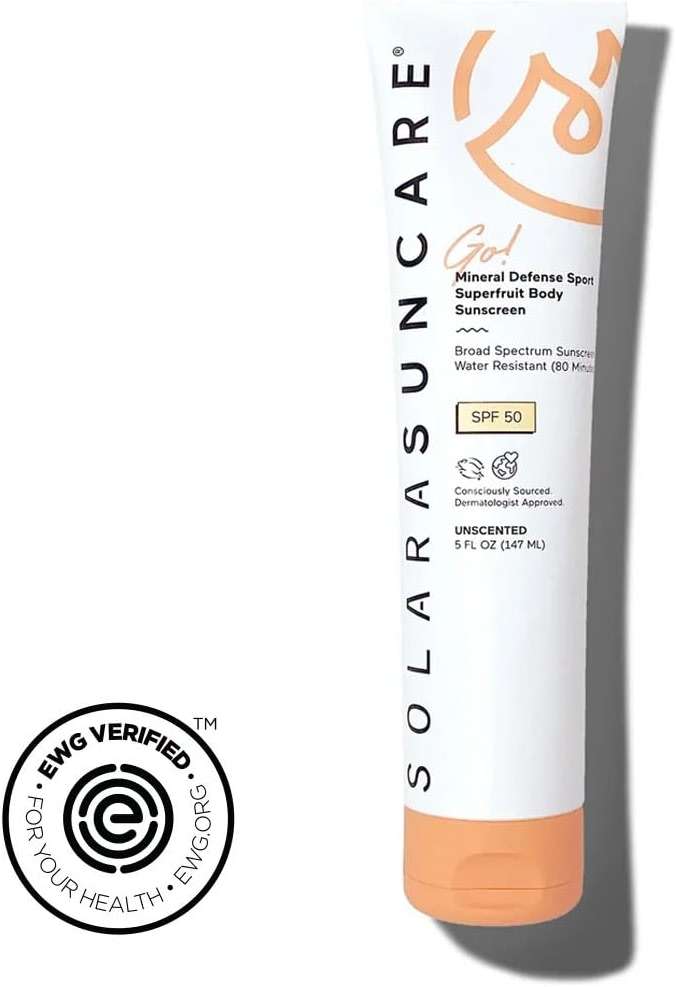 Solara Suncare - Go! Mineral Defense SPORT Superfruit Body Sunscreen, SPF 50 | EWG Verified, Vegan, Cruelty-Free, Reef-Friendly | Unscented, Sensitive Skin Safe, Water-Resistant (5 fl oz | 147 ml) - Image 8