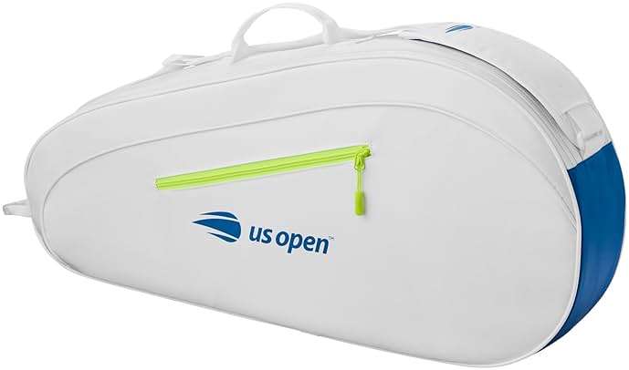 WILSON US Open Team Tennis Racket Bag White/Blue - Image 2