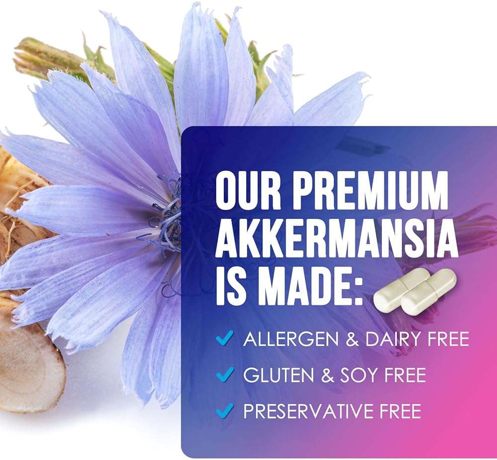 Akkermansia Gut Health Supplement - Premium Akkermansia Probiotic With Prebiotic Fiber - Akkermansia Muciniphila 2 Billion AFU Per Serving - GLP-1 Support for Women & Men, Bottled USA - 60 Capsules - Image 7