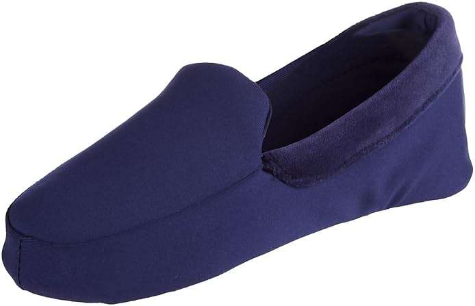 isotoner Women's Contoured Ivy Spandex Velour Moc Slipper With Suede Sole - Image 1