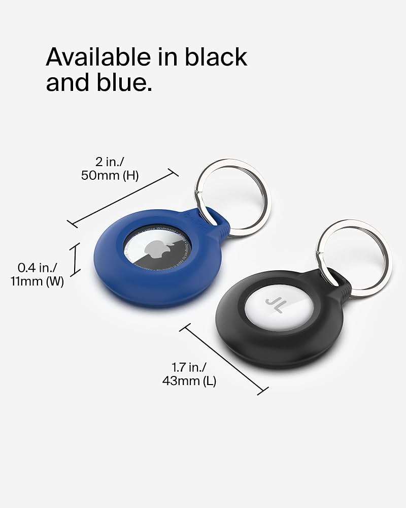 Belkin Waterproof Apple AirTag Secure Holder with Key Ring, Durable Scratch-Resistant AirTag Case, Protective AirTag Keychain Accessory for Keys, Pets, Luggage, Backpacks, and More - Black - Image 5