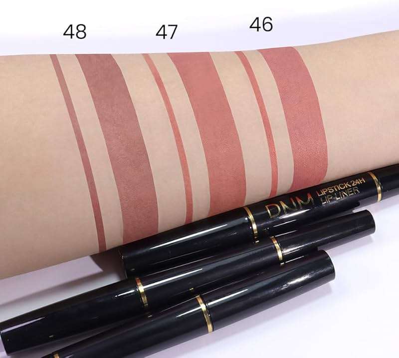 evpct 1Pcs Nude Brown Velvet Matte Lip Liner and Lipstick Combo Set Kit for Women, Magic 24 Hours Lipstick and Lip Liner Makeup Set Stain Long Lasting Waterproof labial, 48# - Image 5