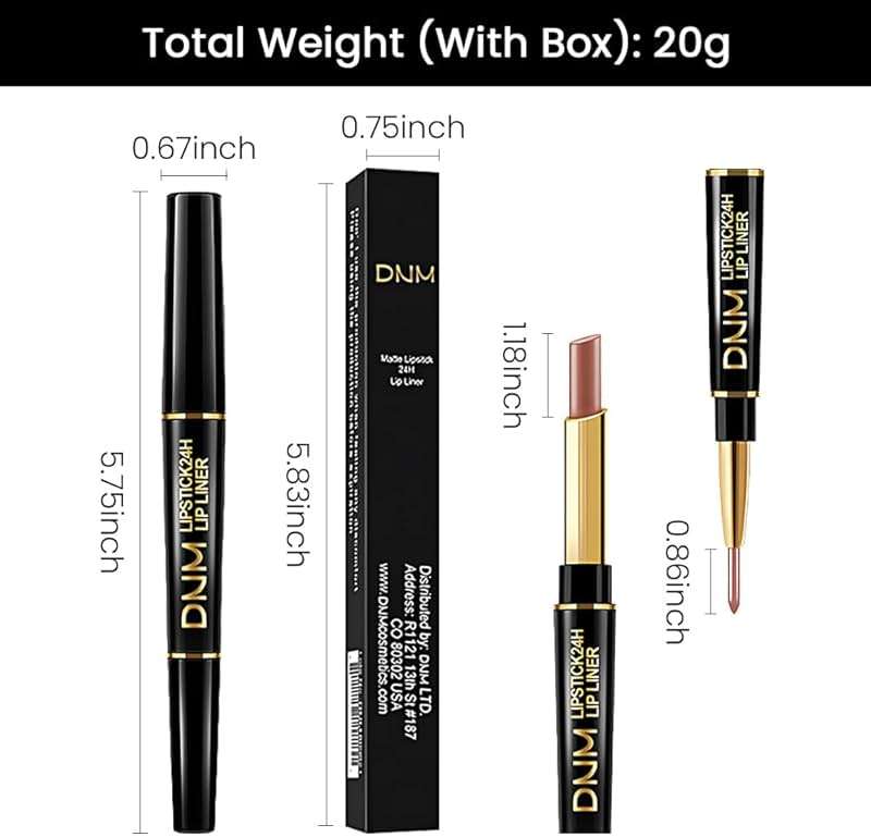 evpct 1Pcs Nude Brown Velvet Matte Lip Liner and Lipstick Combo Set Kit for Women, Magic 24 Hours Lipstick and Lip Liner Makeup Set Stain Long Lasting Waterproof labial, 48# - Image 6