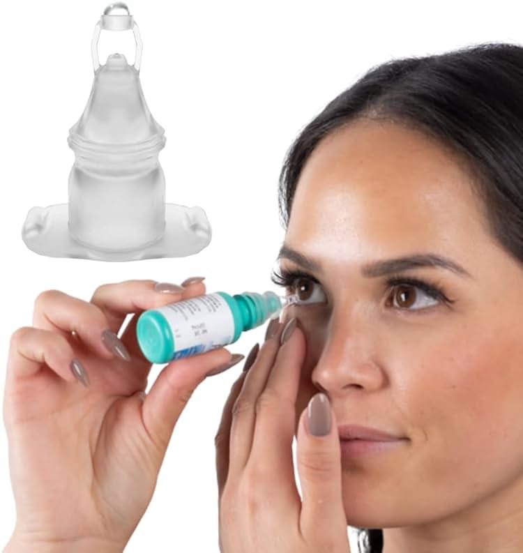 Precision Dropper - Eye Drop Assist Device – Mess-Free Eyedrop – No Head Tilt, Less Flinching, and Comfortable use - Compatible with Most Bottles - Eyedropper Dispenser (1-Pack) - Product Image
