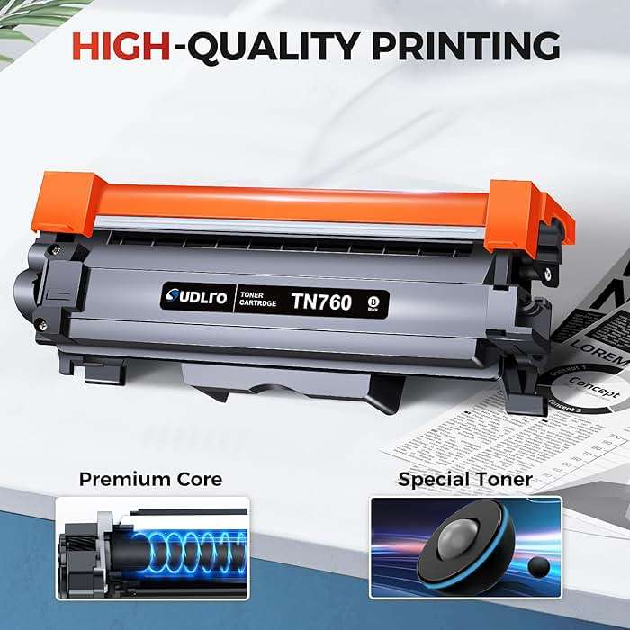 TN-760 - TN760 Toner for Brother Printer - Replacement for Brother TN760 TN-760 TN730 TN-730 Toner Compatible with MFC-L2750DW HL-L2370DW MFC-L2710DW HL-L2350DW HL-L2390DW DCP-L2550DW Printer(4 Black) - Image 5