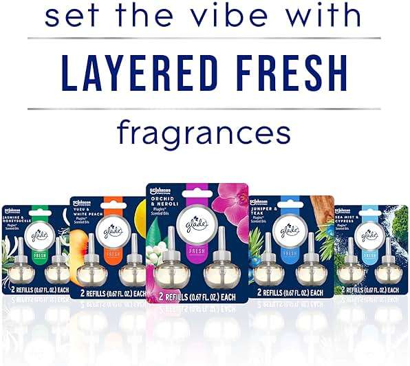 Glade PlugIns Refills Air Freshener, Jasmine & Honeysuckle, Scented and Essential Oils for Home and Bathroom, 0.67 Fl Oz, 5 Count - Image 5