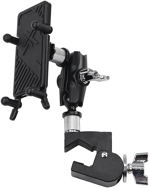 Gibraltar SC-DASCM Dual Adjust Smartphone Surface Holder, Designed to Mount to a Table or Stand, Drum Accessories Hardware and Parts - Product Image