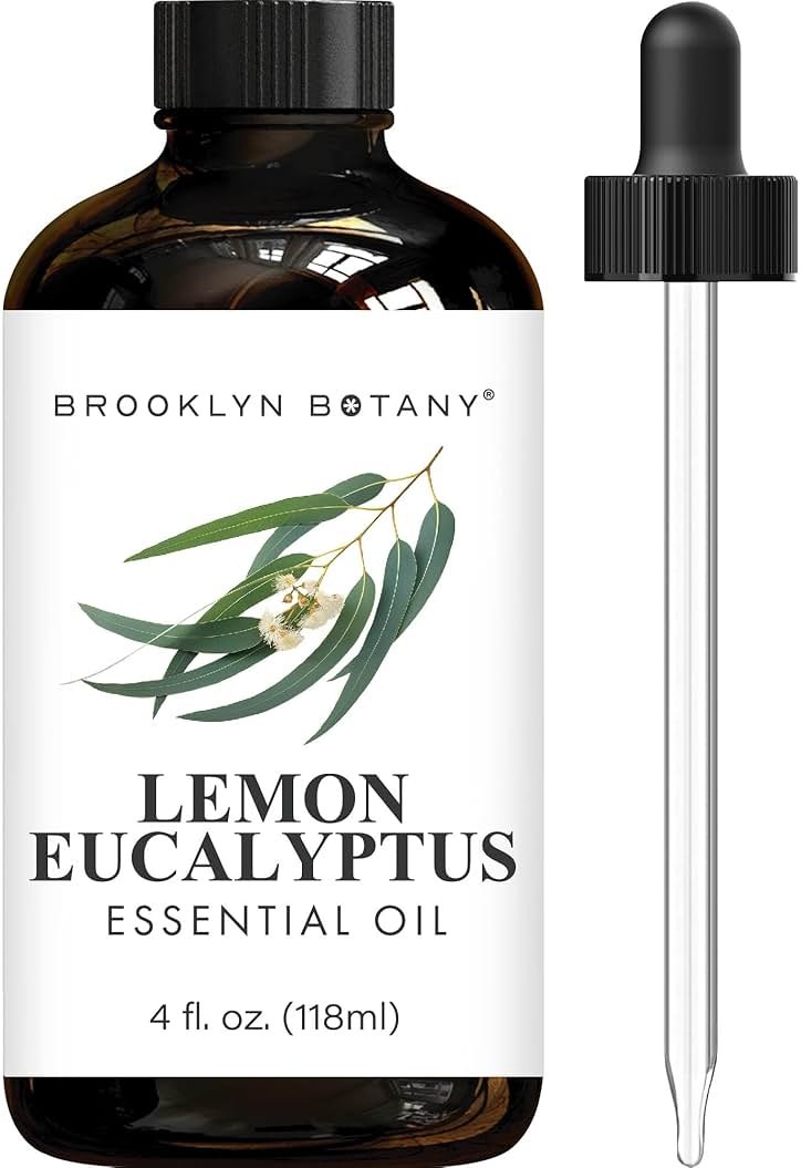 Brooklyn Botany Lemon Eucalyptus Essential Oil - Huge 4 Fl Oz - 100% Pure and Natural - Premium Grade with Dropper - for Aromatherapy and Diffuser - Product Image