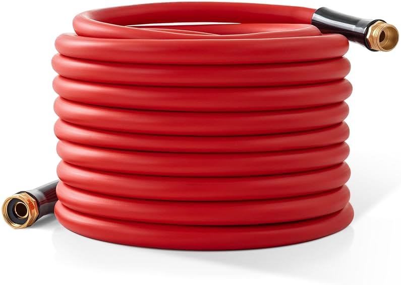 BLENDLITE Garden Hose 50 ft x 5/8” Hot/Cold Water Hose,-50°F to 190°F,Burst 600Psi Flexible & Lightweight Upgraded Rubber Hoses,3/4” Solid Fittings for All-weather Outdoor Lawn & Garden - Product Image