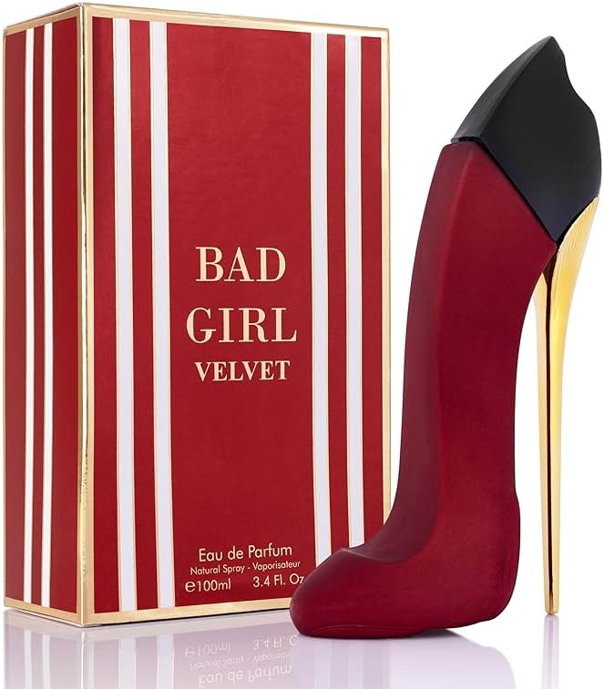 Bad Girl Velvet for Women Eau De Parfum 3.4 fl Oz- Sweet, Warm & Powdery Tone - Combination of Tonka Bean, Vanilla & Praline - Free of Paraben, Vegan & Cruelty-Free - Elegant 100ml bottle - Product Image