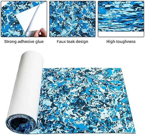 FOCEAN Boat Flooring EVA Foam Boat Decking Marine Flooring Brushed Texture Marine Mats for Jon Boats Bass Boat Kayak RV 94.5" x47.2"/ 23.6"/15.7" - Image 3