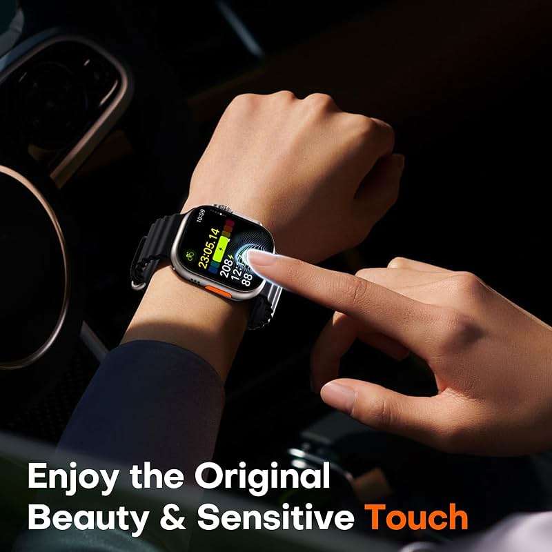 TAURI 2 Pack Screen Protector for Apple Watch Ultra 3,Ultra 2,Ultra 49mm, (2-Step Auto Installation) Bubble Free Micro-curved Edges for Apple Watch Ultra 3,2,1 Screen Protector, iwatch Ultra 49mm Film - Image 5