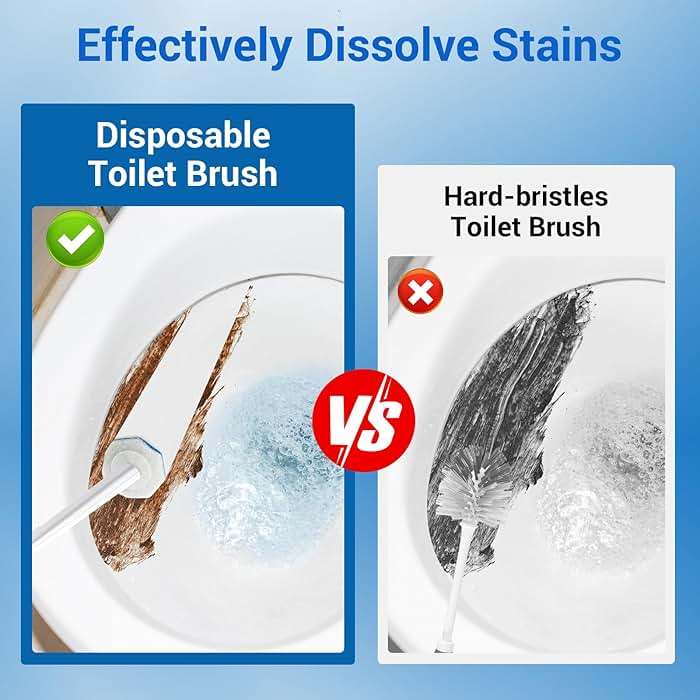 Sagry 50 Counts Disposable Toilet Bowl Wand Refills, 5X Cleaning Power Toilet Cleaner Refill Pads, Deep Cleaning, No Falling Apart, Fresh Fragrance, Compatible with Most Toilet Brushes - Image 7