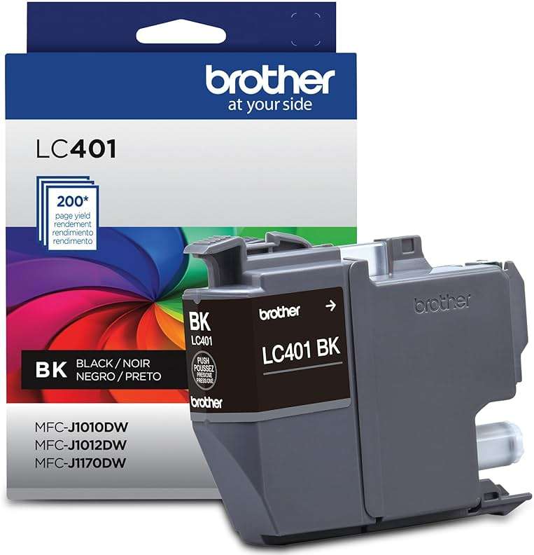Brother Ink Cartridge, Black, LC401BK, Standard Yield | Pack of 2 - Image 2
