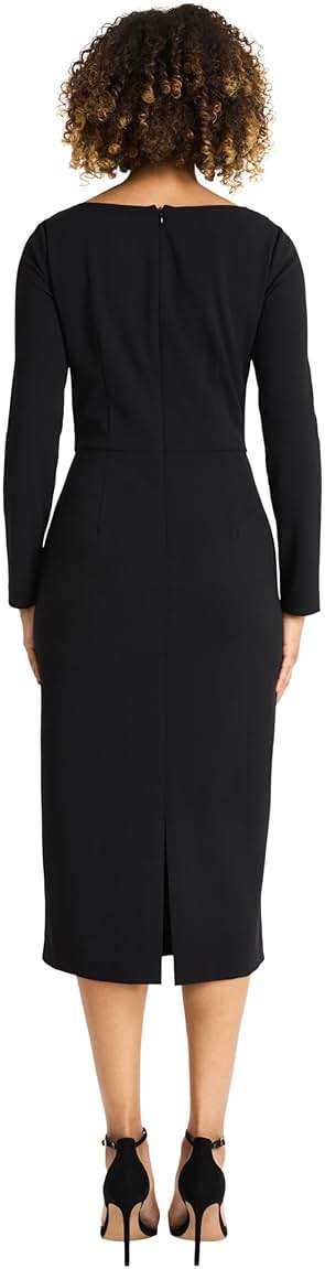 Maggy London Women's One-Shoulder Midi Dress with Curved Neckline - Image 3