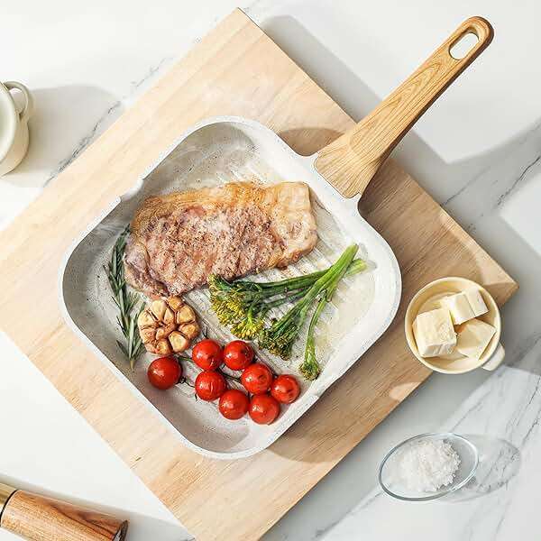 SENSARTE Nonstick Ceramic Cookware Set 23-Piece, Healthy Pots and Pans Set, Non-toxic Kitchen Cooking Set with Stay-Cool Handles, Silicone Utensils and Pot Protectors, PFAS & PFOA Free - Image 2