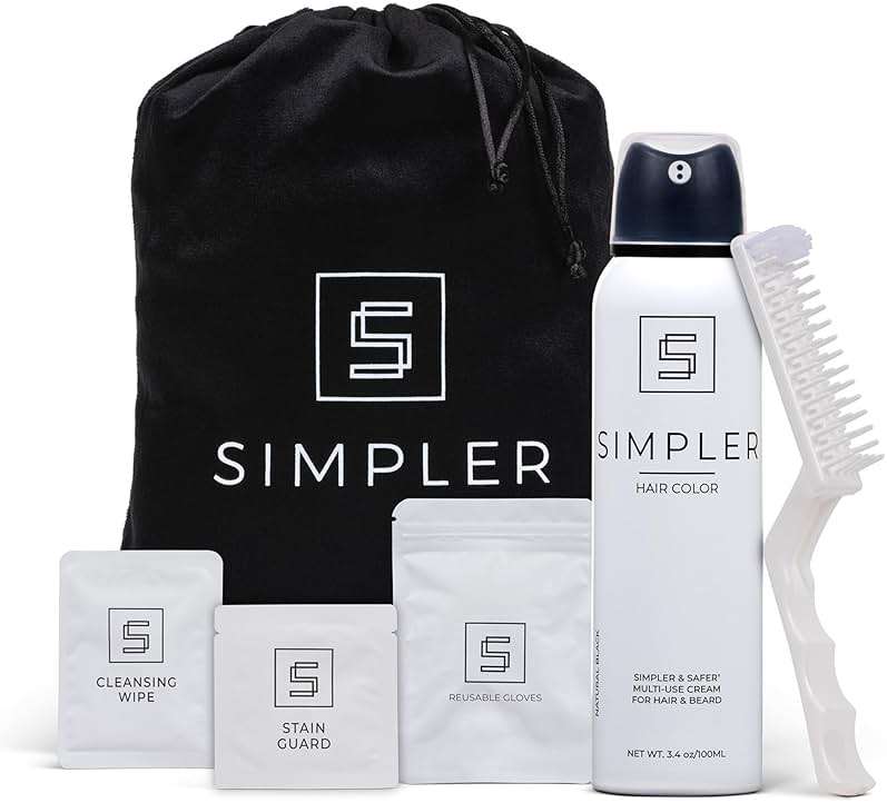 Simpler Hair Color for Men Kit for Full Gray Coverage - Blond Hair & Beard Dye for Men - Effortless Light Blond Hair Dye - Hypoallergenic Formula with No PPD - Image 1