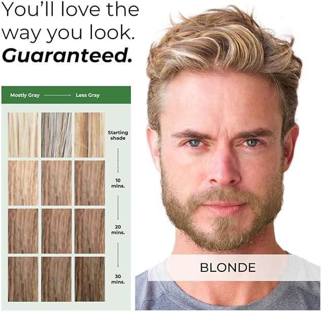 Simpler Hair Color for Men Kit for Full Gray Coverage - Blond Hair & Beard Dye for Men - Effortless Light Blond Hair Dye - Hypoallergenic Formula with No PPD - Image 6