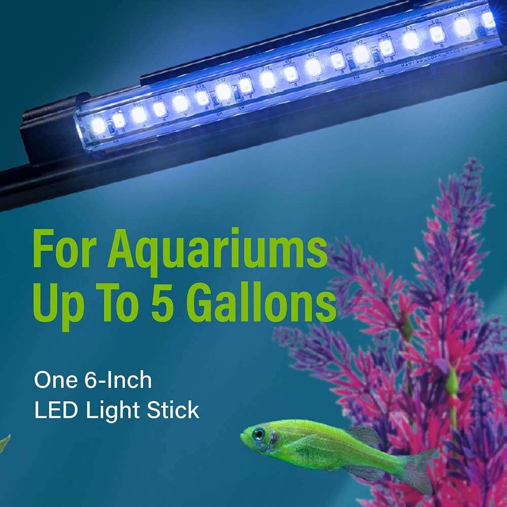 GloFish 6-Inch LED Light Stick for Fish Aquariums Up to 5 Gallons, 1 Count, with White and Blue LED Lights - Image 5