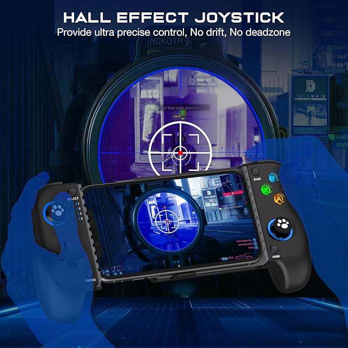 KICKDOT Wireless Phone Controller for iPhone/Android With Hall Joystick, Mobile Gaming Controller for iOS Support Xbox Game Pass, PlayStation, Steam Link, Call of Duty,Roblox, Cloud Gamepad - Image 3