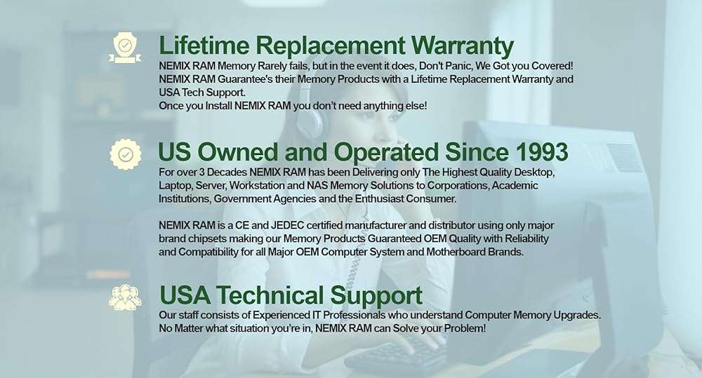 NEMIX RAM 64GB (2X32GB) DDR4 3200MHz PC4-25600 2Rx8 1.2V CL22 288-PIN Non-ECC Unbuffered UDIMM KIT Compatible with MSI Creator TRX40 Motherboard - Image 6