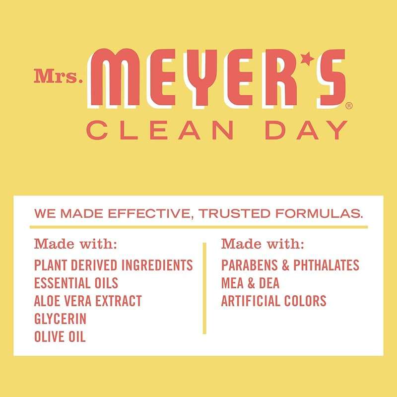 Mrs. MEYER'S CLEAN DAY Hand Soap, Lemonade Scent, 12.5 Fl Oz Bottle - Image 3