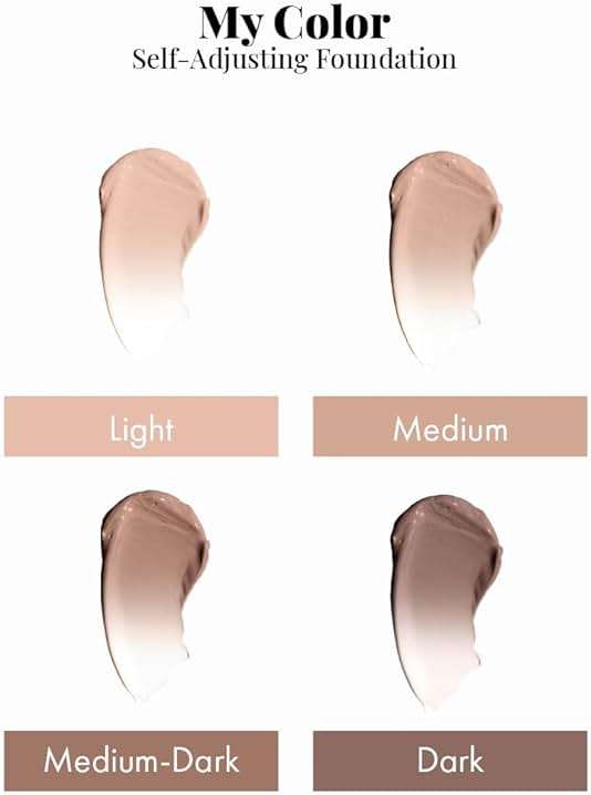 Jerome Alexander My Color Self-Adjusting Foundation, Hydrating & Lightweight Face Makeup, Skincare-Infused, with Kabuki Brush, Medium, 1 oz - Image 6