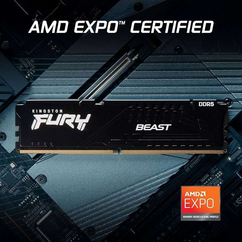 Kingston FURY Beast 16GB (2x16GB) 6000MT/s DDR5 CL36 Desktop Memory | AMD EXPO | Kit of 2| KF560C36BBE2K2-32 - Image 6