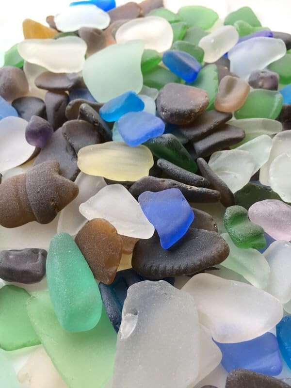 Sea Glass, Jewelry Sea Glass, Ocean Glass, 40 Pieces Mixed Sizes, Tumbled Beach Sea Glass, Seaglass, Craft Glass, Frosty Art Glass, Blues, Red, Yellow, Pink, Purple, Green, White, Brown - Image 5