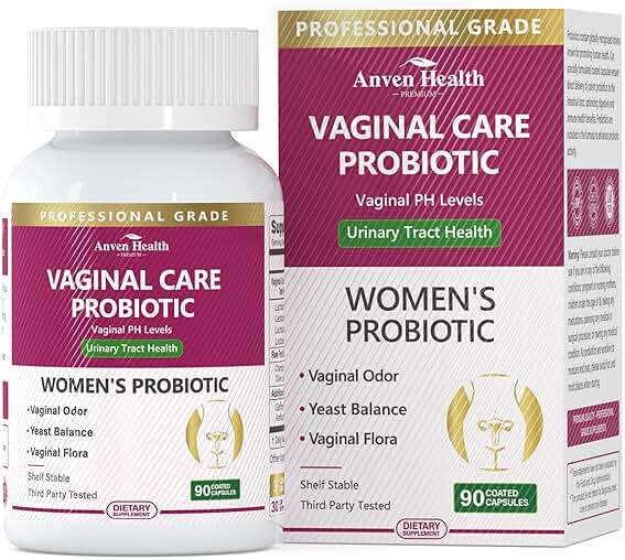 Anven Health Vaginal Probiotics for Women - pH Balance & Healthy Odor Support with Lactobacillus, Prebiotics & Cranberry - 60 Billion CFU for Feminine Flora, Urinary Tract & Hormonal Balance - 90 Caps - Image 1