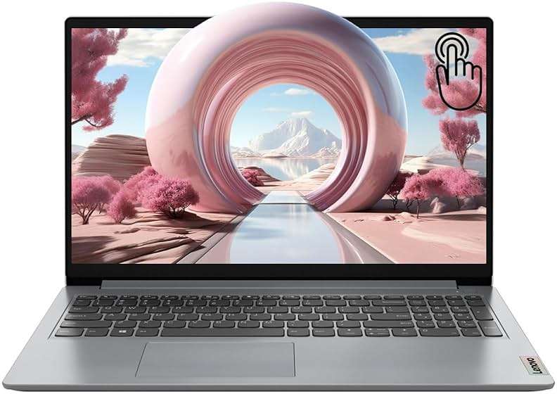 Lenovo 2024 IdeaPad 1 Gen 7 Laptop, 15.6" FHD Touchscreen, Intel Core i3-1215U, 16GB RAM, 512GB SSD, SD Card Reader, HDMI, Webcam, Wi-Fi 6, Windows 11 Home, Grey - Image 1
