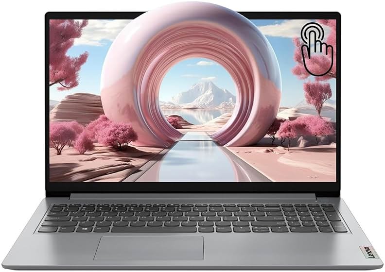 Lenovo 2024 IdeaPad 1 Gen 7 Laptop, 15.6" FHD Touchscreen, Intel Core i3-1215U, 16GB RAM, 512GB SSD, SD Card Reader, HDMI, Webcam, Wi-Fi 6, Windows 11 Home, Grey - Product Image