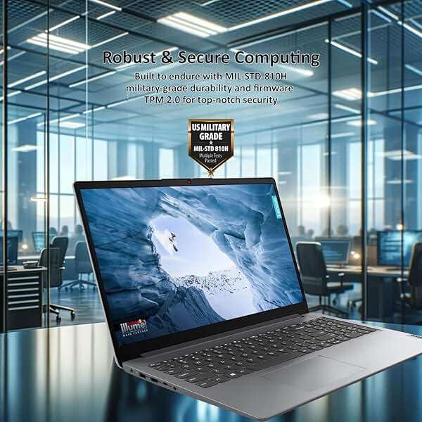 Lenovo 2024 IdeaPad 1 Gen 7 Laptop, 15.6" FHD Touchscreen, Intel Core i3-1215U, 16GB RAM, 512GB SSD, SD Card Reader, HDMI, Webcam, Wi-Fi 6, Windows 11 Home, Grey - Image 2