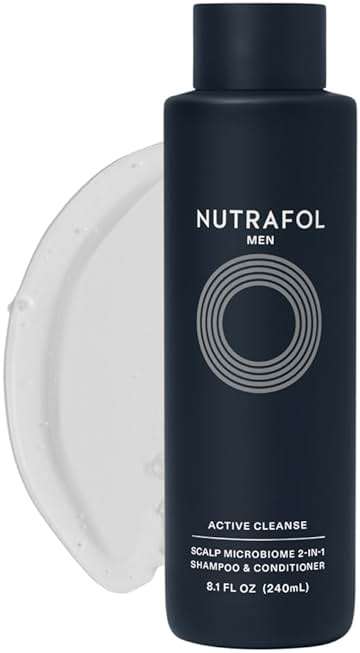 Nutrafol Men's Shampoo and Conditioner 2-in-1, Cleanses, Hydrates, Unclogs Pores, Improves Hair Volume & Strength, Physician-formulated for Thinning Hair, Color Safe, Sulfate Free - 8.1 Fl Oz Bottle - Image 1
