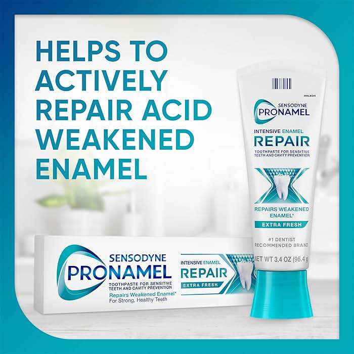 Sensodyne Pronamel Intensive Enamel Repair Toothpaste for Sensitive Teeth, to Reharden and Strengthen Enamel, Extra Fresh - 3.4 Ounces (Pack of 4) - Image 2
