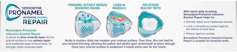 Sensodyne Pronamel Intensive Enamel Repair Toothpaste for Sensitive Teeth, to Reharden and Strengthen Enamel, Extra Fresh - 3.4 Ounces (Pack of 4) - Image 16