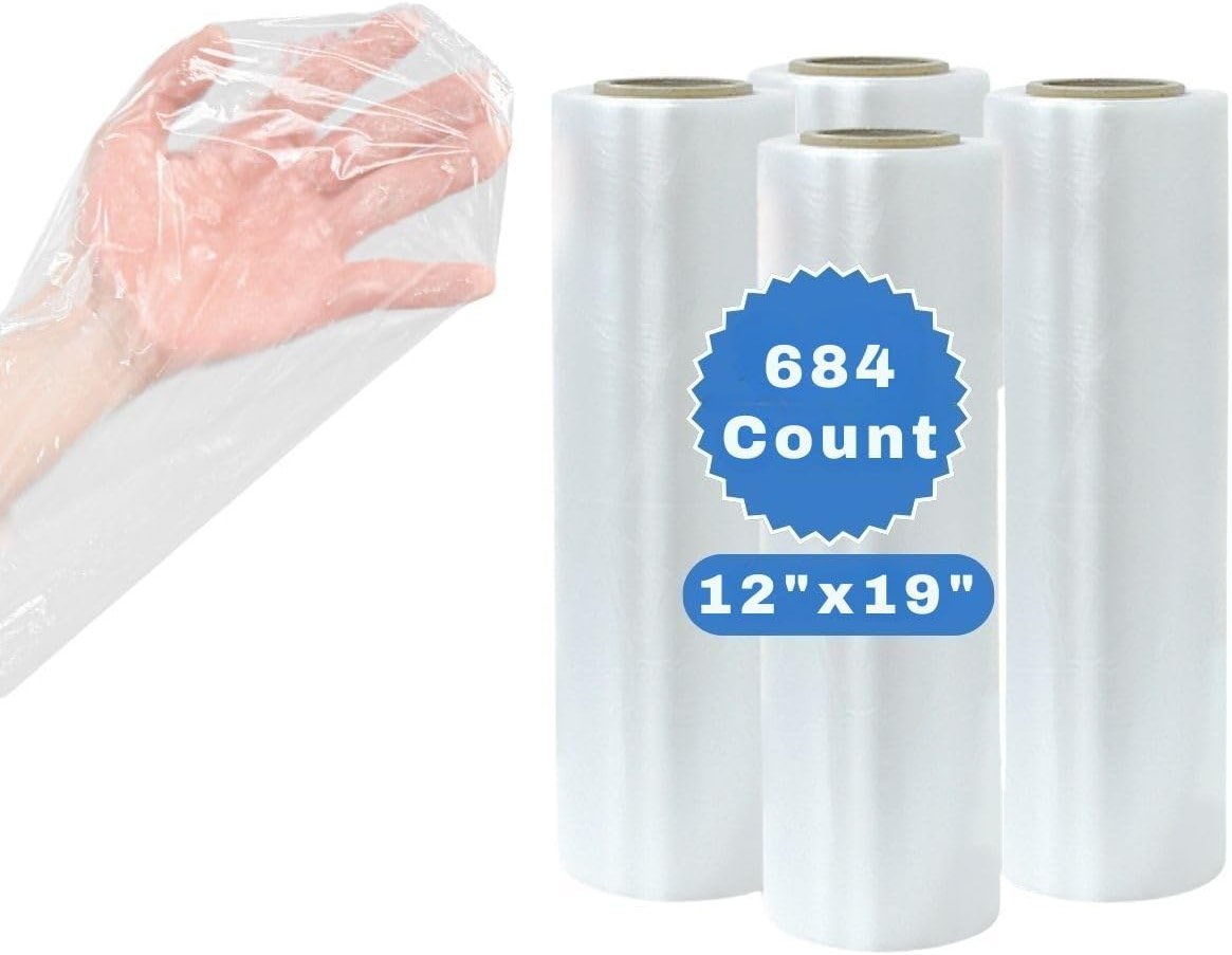 TP Plastic Paraffin Wax Bags for Hands and Feet 684 Count, 12" x 19" Disposable Plastic Liners for Paraffin Wax Machine, Bath Gloves and Socks Covers for Hand Foot Spa Treatment, Moisturizing Use - Product Image