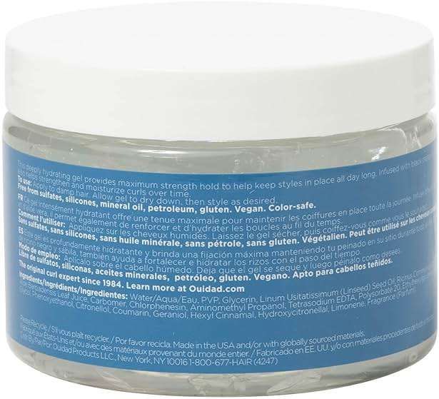 Ouidad Moisture Lock Extreme Hold Hair Gel - 11 oz, Maximum Hold Hair Gel for Women & Men, Infused with Aloe, Flaxseed Oil & Black Castor Seed Oil, Hydrating Non-Flaky Formula, All Curl Types - Image 2