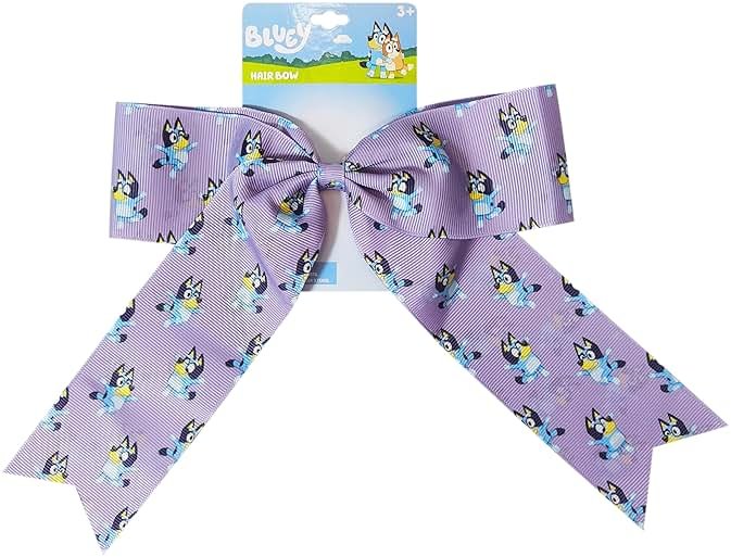 LUV HER Bluey Hair Bows For Girls - One Large Printed Hair Bow Featuring your Favorite Bluey Characters - Alligator Clip - Large Bows for Daily Styling or Special Occasions, Ages 3+ - Product Image