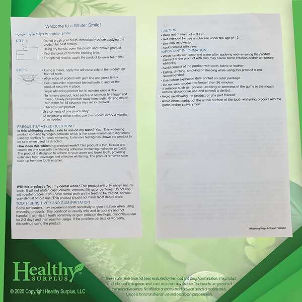Teeth Whitening Strips 10 Easyfit Treatments (1 Upper/1 Lower Strip for 20 Total Strips) - Image 3