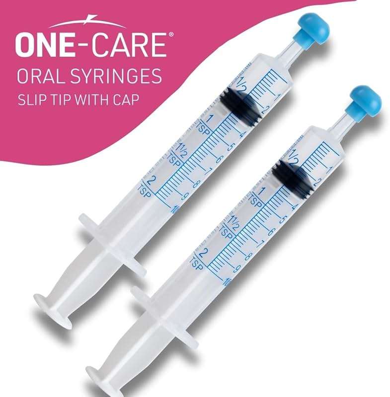 100 Pack, ONE-CARE 10ml Oral Syringe with Cap - Sterile, Individually Wrapped - (100 Syringes 10ml), Slip Tip, Uses include oral administration of medicine for infants, adults and animals - Image 8