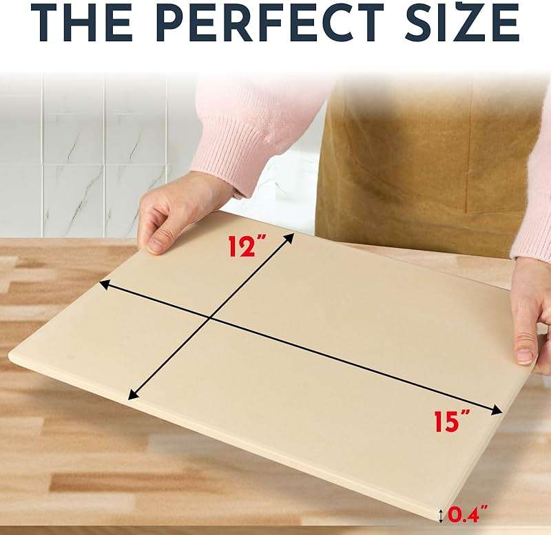 Large Pizza Stone for Oven – 15 x 12 inch Rectangular Pizza Stone for Grill, Even Heating for Perfect Crispy Crusts! Crack Resistant and Easy to Clean, Pizza Making Accessories - Image 4