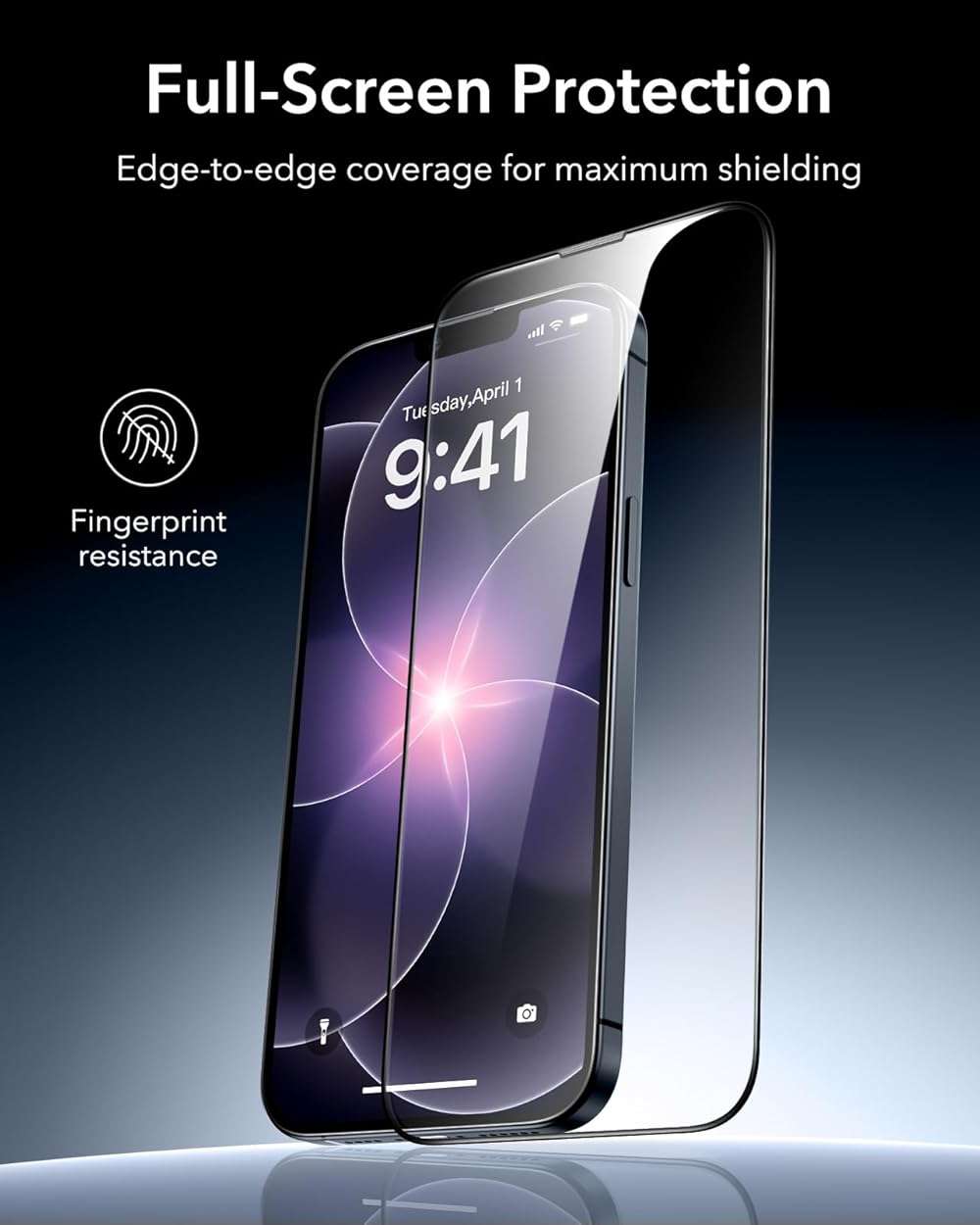 ESR 3 Pack 9H+ Glass for iPhone 17e/iPhone 16e/iPhone 14/iPhone 13/13 Pro Screen Protector, [Military Grade Shatterproof, Armorite Ultra-tough Full Coverage Tempered Glass with UltraFit Tray - Image 5