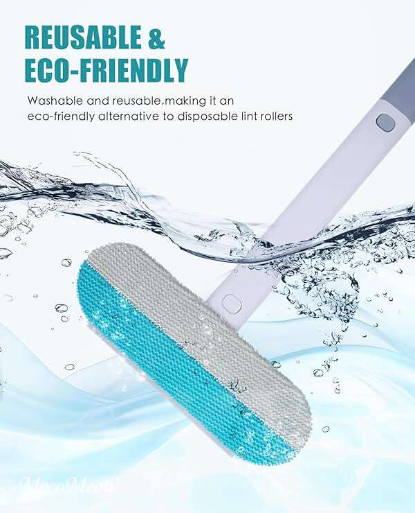 MecoMeow Pet Hair Removal Brush for Couch, Durable, Reusable, Washable Lint Cleaner for Dog and Cat Hair, Gentle on Furniture, Effective on Carpets, Clothing, Bedding-Basic - Image 6