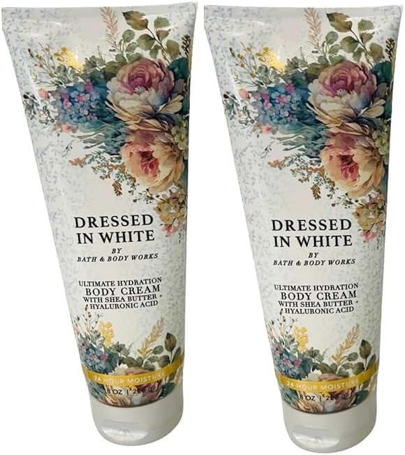 Bath & Body Works Dressed In White Ultimate Hydration Body Cream 8 Ounces Pack of 2 - Product Image