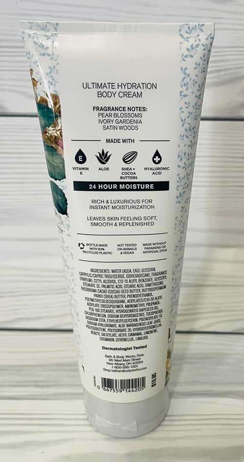 Bath & Body Works Dressed In White Ultimate Hydration Body Cream 8 Ounces Pack of 2 - Image 2