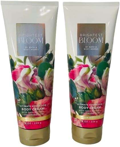 Bath & Body Works Brightest Bloom Ultimate Hydration Body Cream 8 Ounces Pack of 2 - Image 1