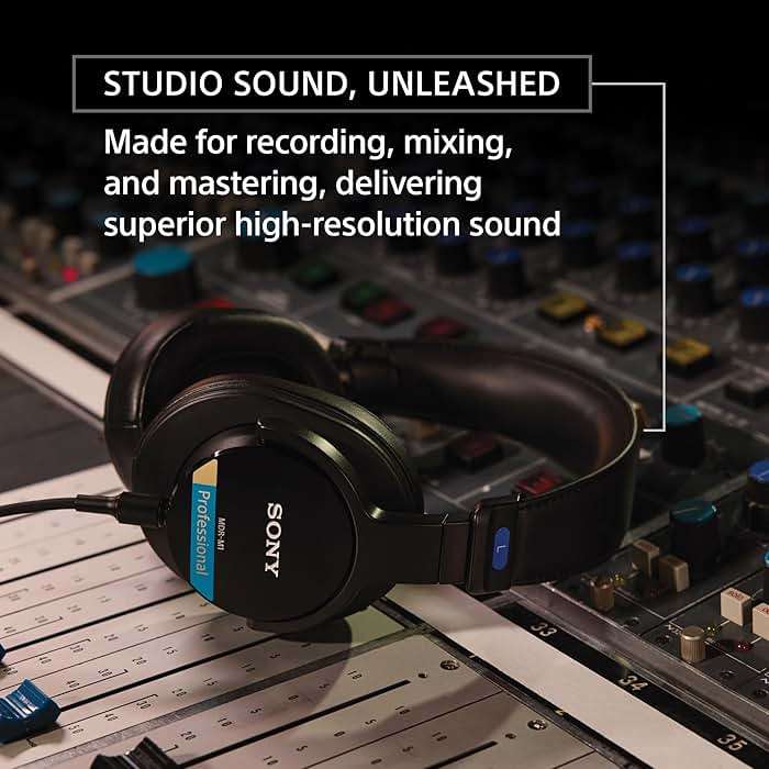 Sony MDR-M1 Professional Reference Closed Monitor Headphones - Image 2